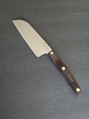 Cutco 5.5" Santoku #2166 Stainless Steel Knife with Dark Brown Handle